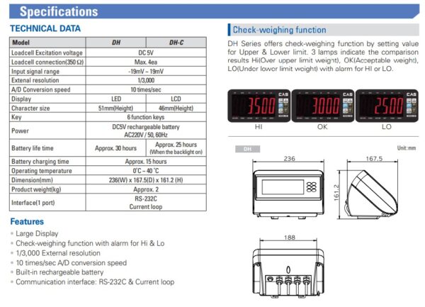 CAS DH3040 - 150 kg - 30x40cm - Image 4
